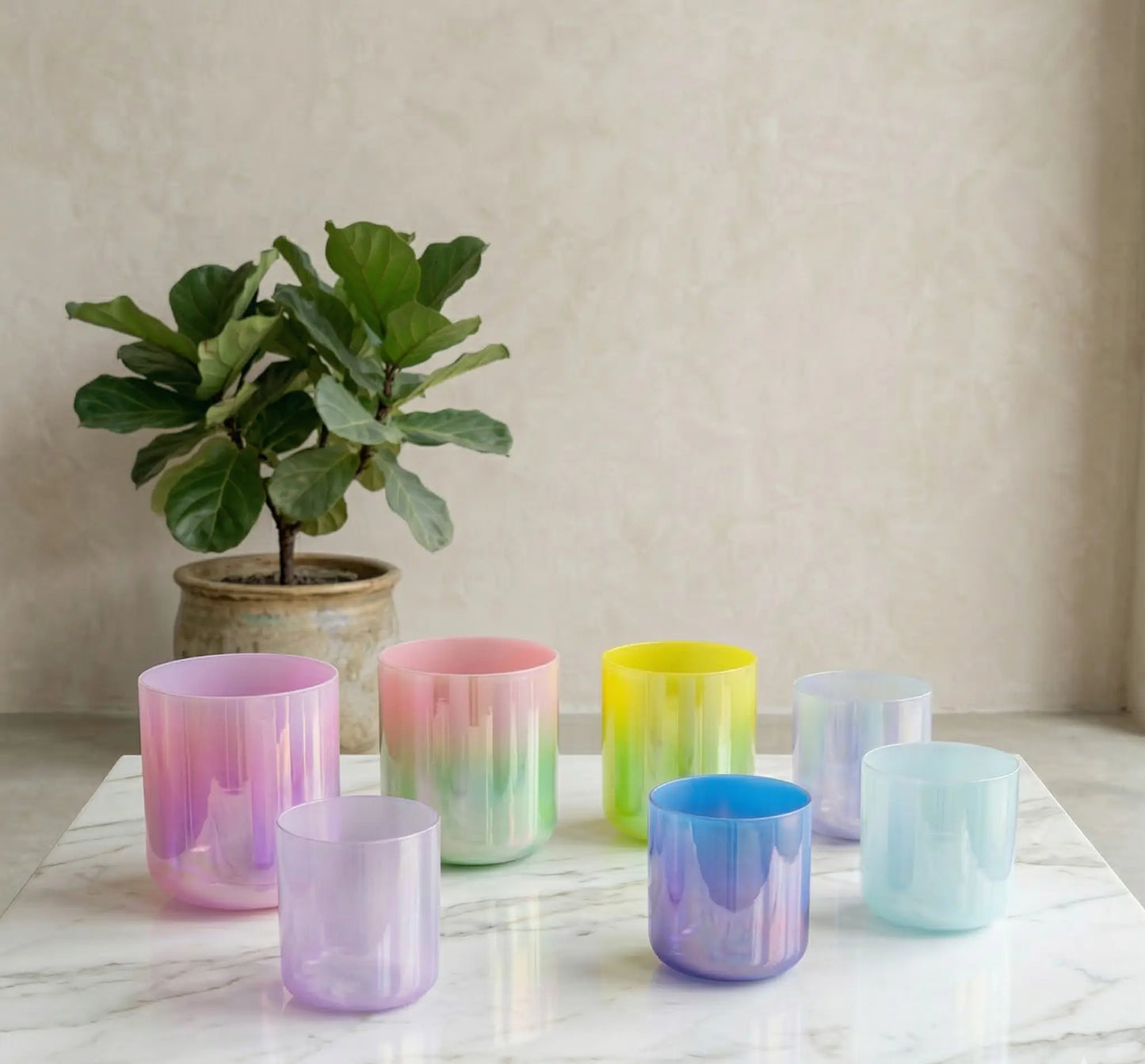 Artisan Crystal Singing Bowl Set Soul Bowls and Healing