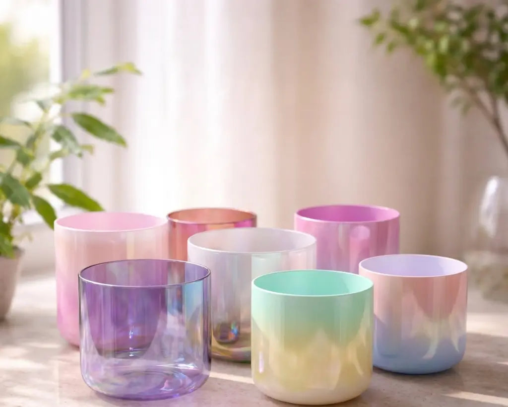 Gradient Crystal Singing Bowl Set Soul Bowls and Healing