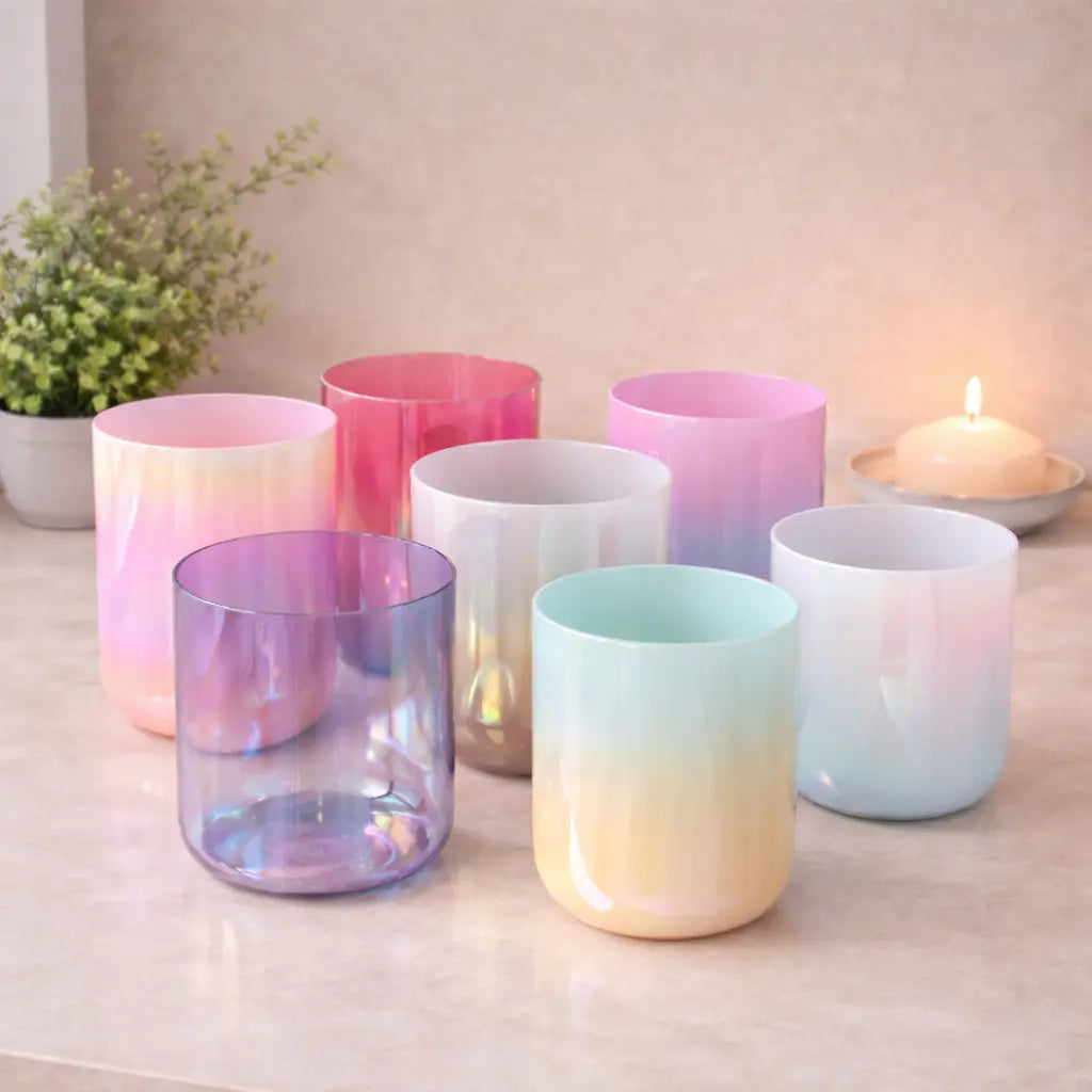 Gradient Crystal Singing Bowl Set Soul Bowls and Healing