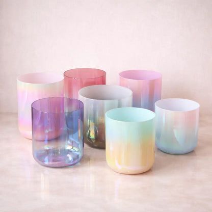 Gradient Crystal Singing Bowl Set Soul Bowls and Healing