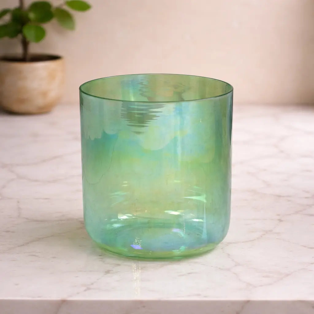 Jade Glow Crystal Singing Bowl Soul Bowls and Healing