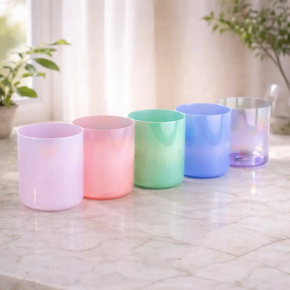 Pastel Crystal Singing Bowl Set Soul Bowls and Healing