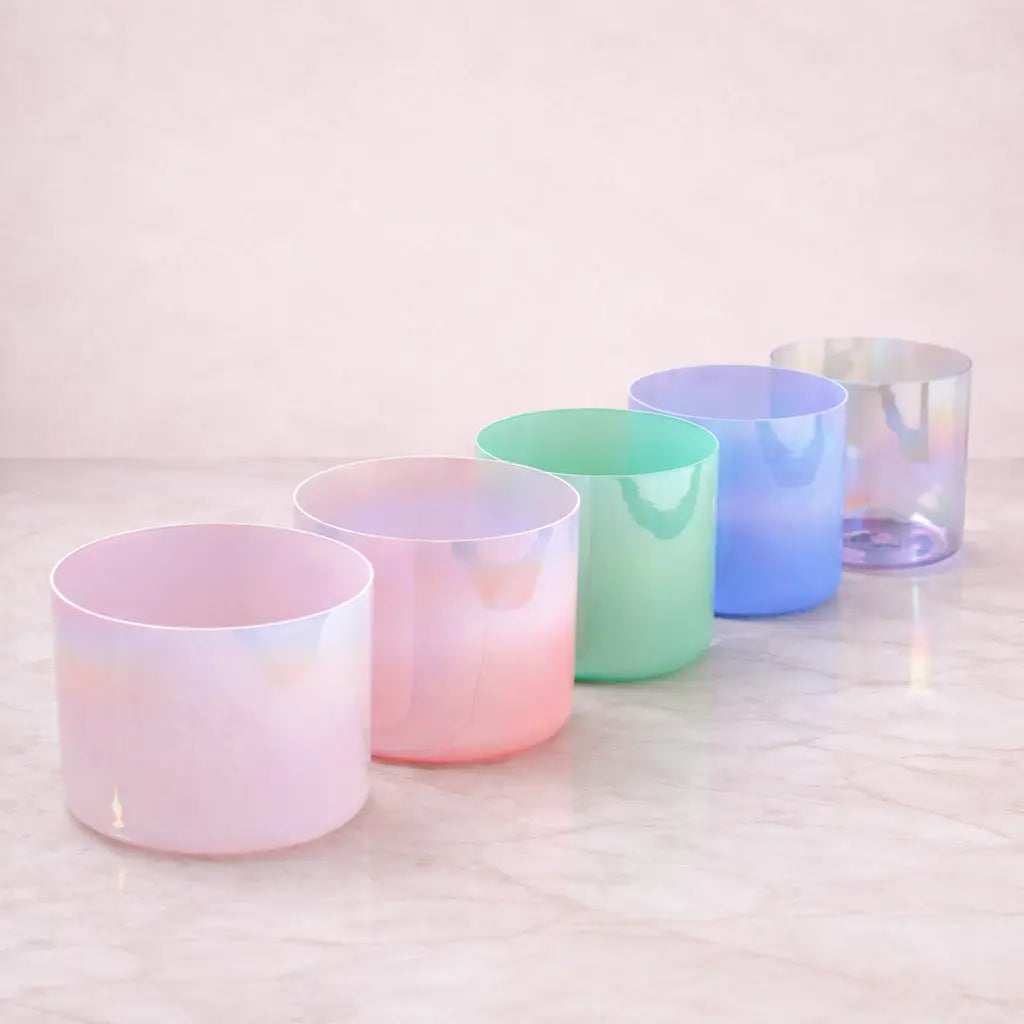 Pastel Crystal Singing Bowl Set Soul Bowls and Healing