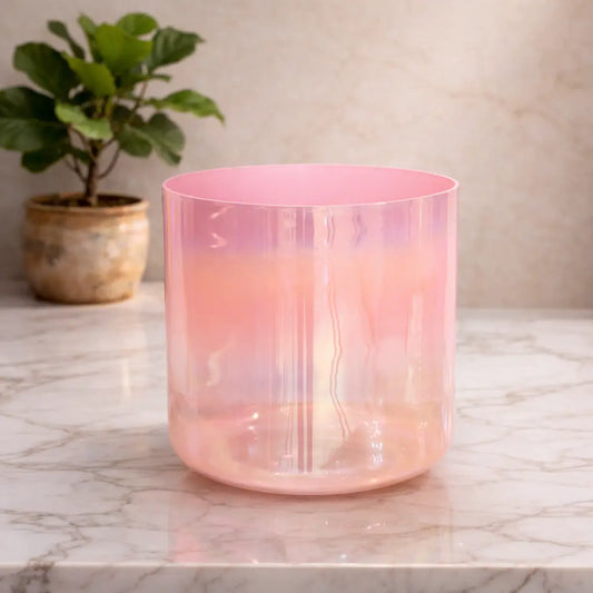 Peach Blossom Crystal Singing Bowl Soul Bowls and Healing