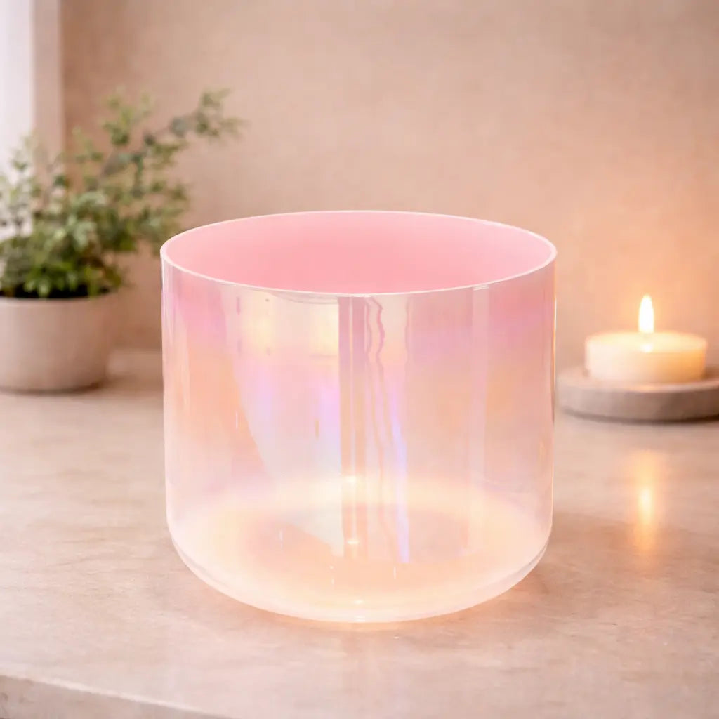 Peach Blossom Crystal Singing Bowl Soul Bowls and Healing